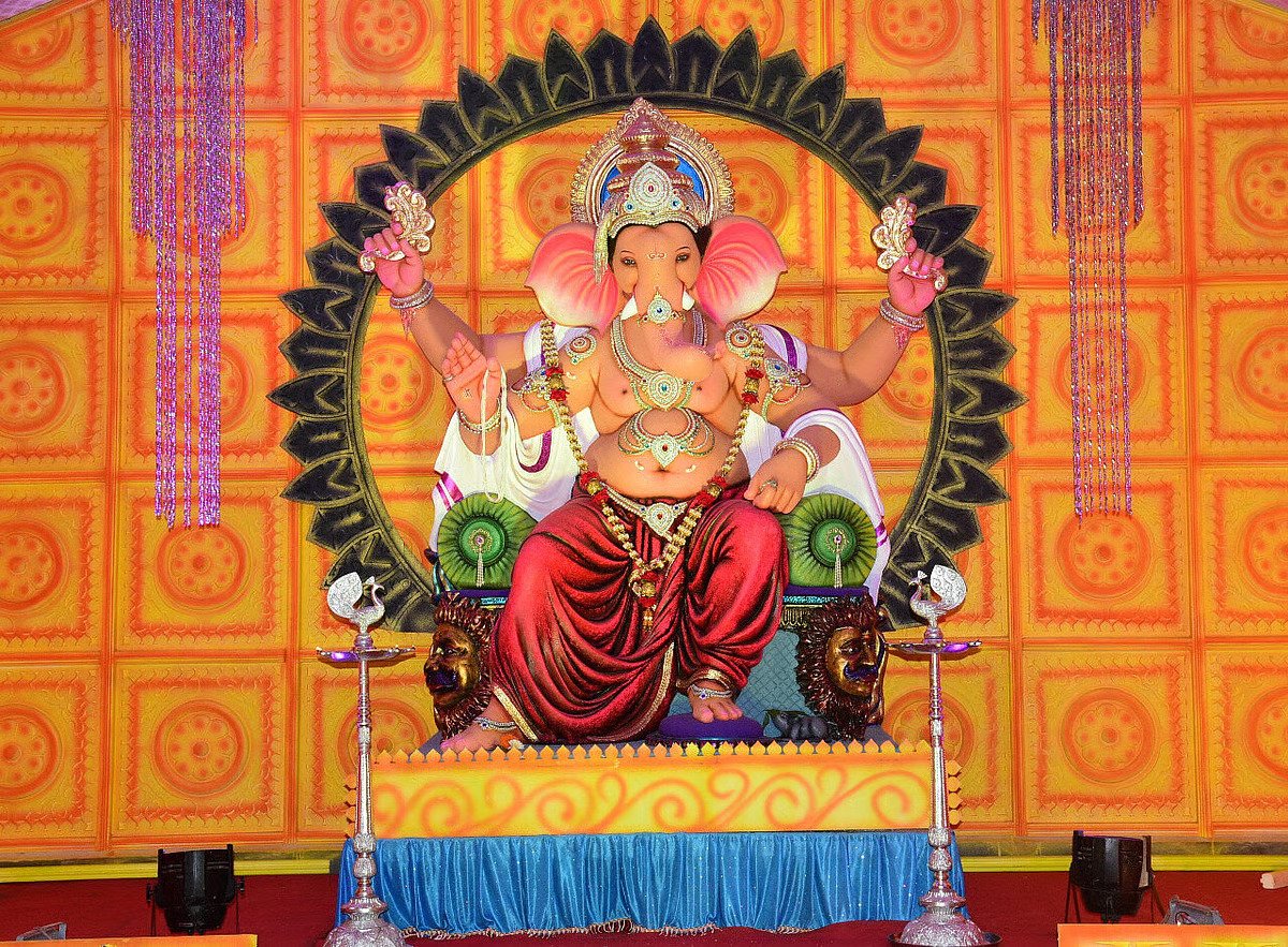 Marutigad Sarvajanik Ganeshotsav pandal in Panjim, Goa